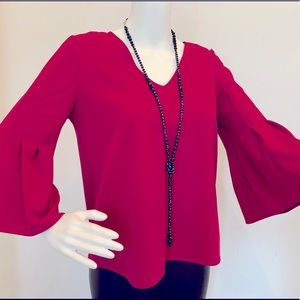 Ann Taylor 3/4 length Bell Sleeved Top